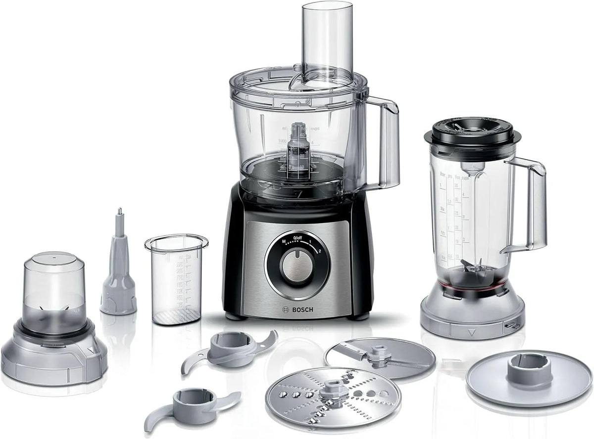 Bosch MCM3501M Robot da cucina, 3 L, nero, 800 Watt, Ciotola 2