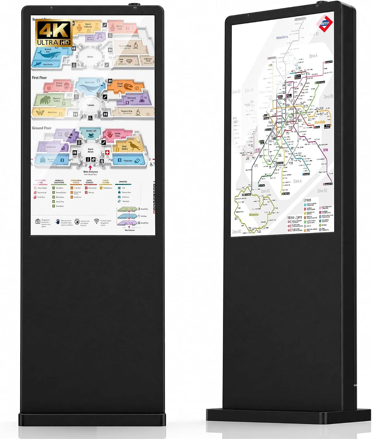 Display digital signage Android13, 43 pollici, display pubblicitario LCD, IP65, professionale, negozi, esterno, Wi-Fi, Android OS, 4K UHD, HDMI, USB