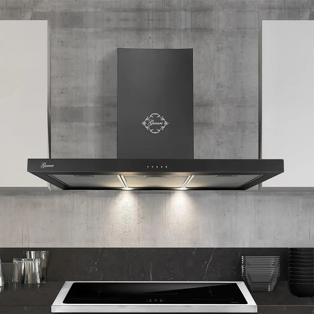 Cappa aspirante, 70 cm, 1000 m3/h, cappa da cucina, scarico e ricircolo, 3 velocità, montaggio a parete, LED