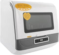 Lavastoviglie DWS-T05, 800 W, 3 programmi, bianco, 50 min, 6 capacità, lavastoviglie da tavolo DWS-T05, 30, con asciugatura a calore residuo, camper