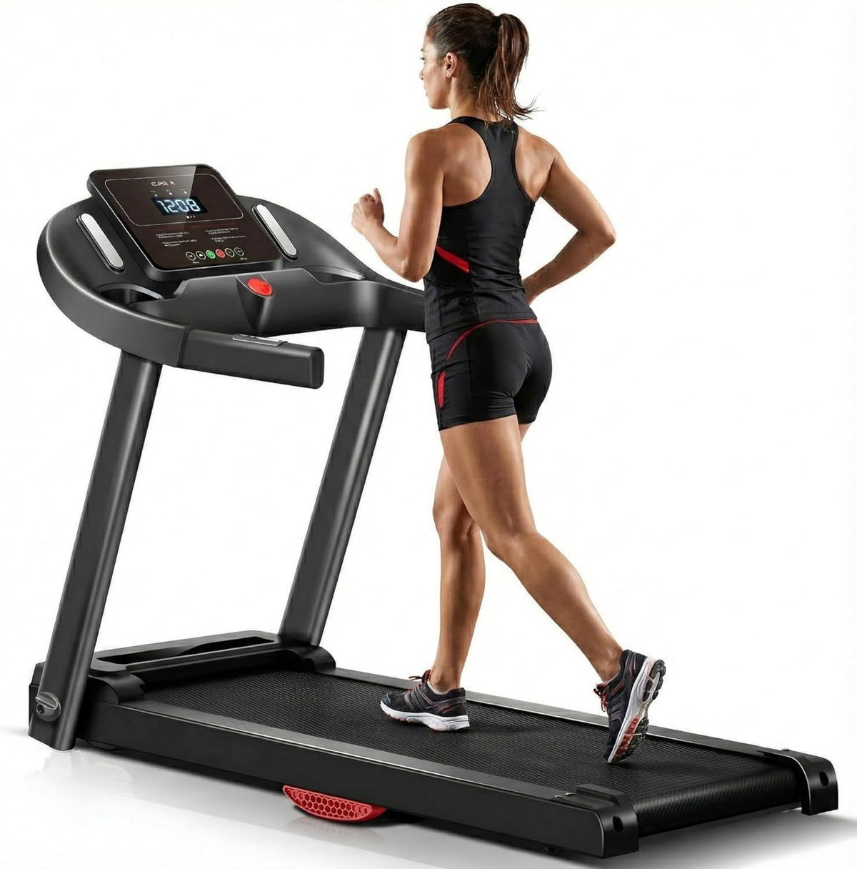 Tapis roulant da scrivania - funzionamento silenzioso, inclinazione regolabile, pieghevole, display LED, 136 kg, 14km/h, 3.0 HP