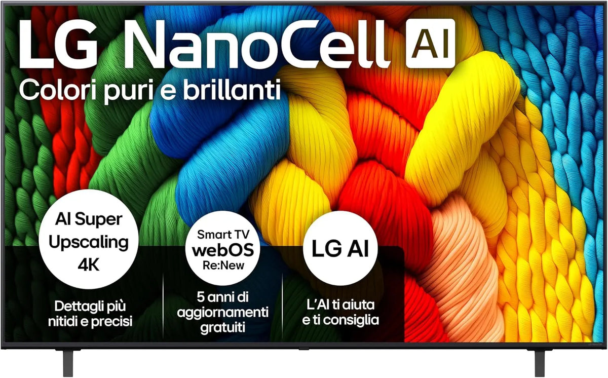 LG NANO80 Smart TV, 65 pollici, televisore, 4K UHD, NanoCell, Serie NANO80 2025 Smart TV 4K - 65NANO80A6B