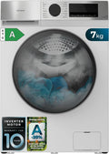 Cecotec Bolero DressCode 7450 Lavatrice, 1850 W, 16 programmi, 7 kg, classe energetica A, Inverter, silenzioso, acciaio inox, bianco, 1200 rpm