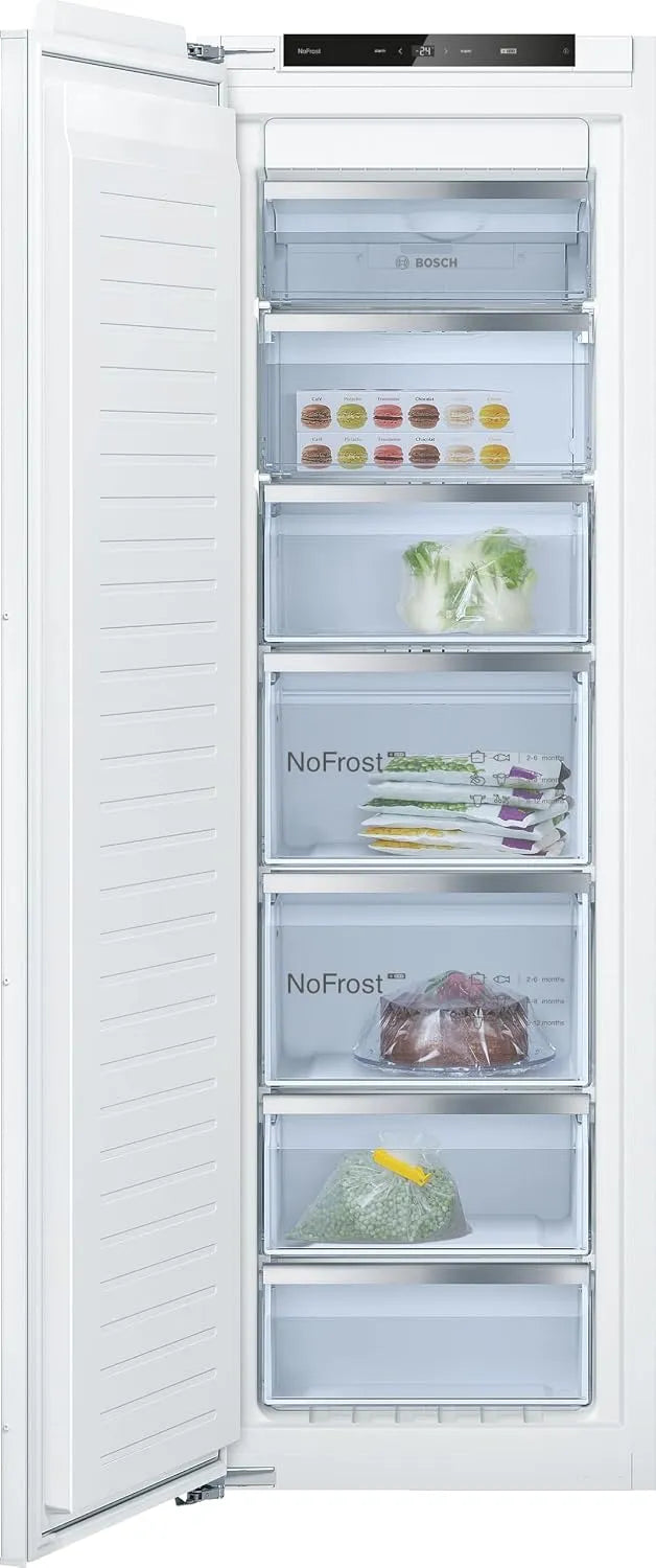 Bosch serie 6 GIN81ACE0 Congelatore, 212 L, 177, 5 x 56 cm, 35 dB, da incasso, No Frost, vano congelatore, freezer verticale, NoFrost, prodotto in
