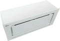 Cappa aspirante, 70 cm, 1000 m3/h, cappa da cucina, da incasso, 3 livelli, bianco, in pietra ventilata, LED, 6 Watt, telaio e pannello frontale in