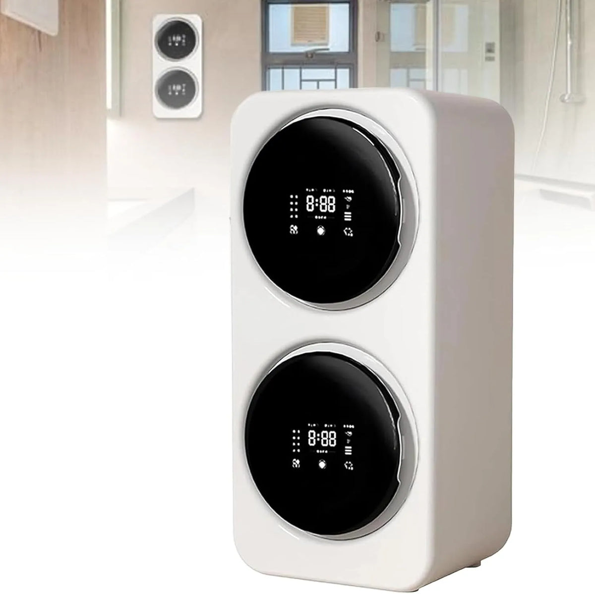 Lavatrice S5Wall-mountedmodel-White, 5 L, touch, 2 zone di temperatura, bianco, Asciugatura Ad Alta Temperatura 65°C, 5 Litri, Per Appartamenti