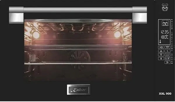 Forno elettrico, 90 cm, 105 L, da incasso, touch, nero, Kaiser EH 9309, in vetro nero TouchControl