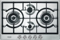 Delonghi NSL475X Piano cottura, 75CM, 4 fuochi, ghisa, acciaio inox, DELONGHI NSL475X PIANO COTTURA 75CM 4 FUOCHI DOPPIA CORONA GRIGLIE GHISA INOX NSL