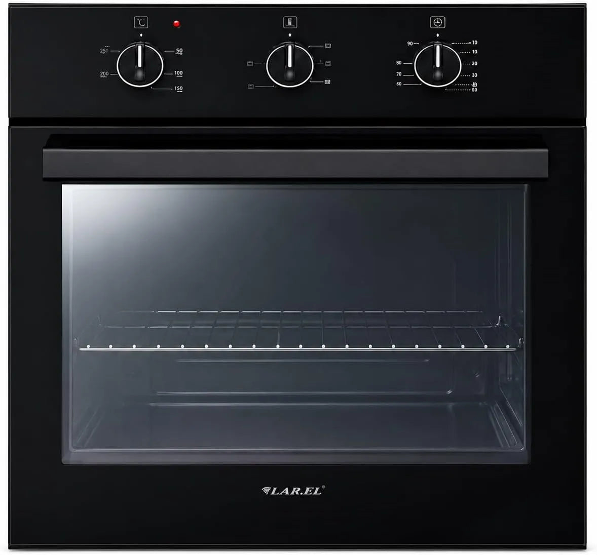 Forno elettrico, 60 cm, 5 programmi, da incasso, timer, nero, Forno da Incasso NERO LAR.EL 60 cm Elettrico Ventilato Turbo 5 Funzioni con Termostato