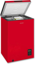 Exquisit GT100-050E Congelatore, 99 L, vano congelatore, freezer verticale, rosso, 2 in 1, 99 litri, congelatore a 4 stelle, congelatore piccolo