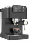 Klarstein Macchina da caffè, 5 L, 1350 W, touch, ampio serbatoio, acciaio inox, nero, Macchina per Espresso da 20 Bar, 1350W, Serbatoio: 1, 5L