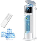 Condizionatore, portatile, 3 livelli, oscillazione, bianco, display LED, ventilatore di raffreddamento, 4 in 1, funzione di nebulizzazione