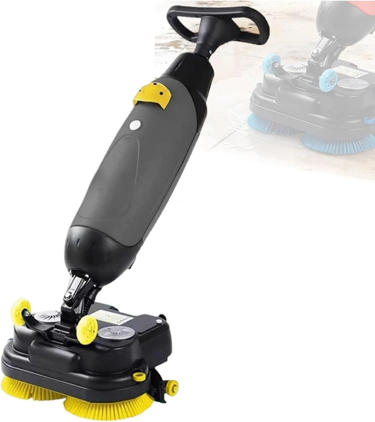 Lavasciuga, 43 cm, lavatrice, asciugatrice, portatile, professionale, grigio, macchina lavapavimenti automatica a batteria con operatore a terra