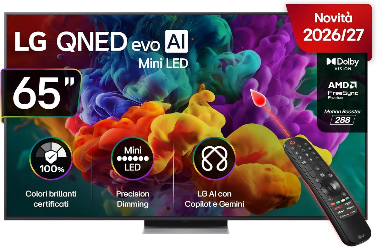 LG QNED86B Smart TV, 65 pollici, televisore, 4K UHD, Serie QNED86B 2026 Smart TV 4K - 65QNED86B6B