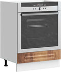 Forno a microonde, 60 x 46 x 81, 5 cm, Kalmar - Mobiletto da cucina effetto legno anticato, con piedini regolabili, armadietto da cucina compatto