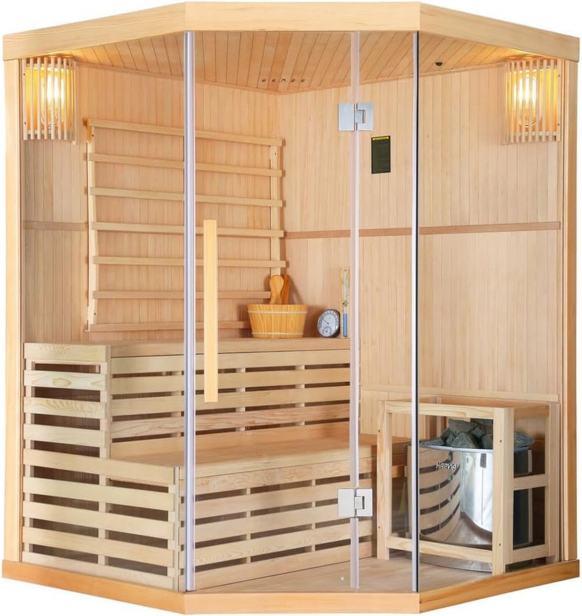 Bagno Italia Sauna Finlandese per 3 persone 150x150 cm in: struttura in legno, 150 x 150 cm, 8mm