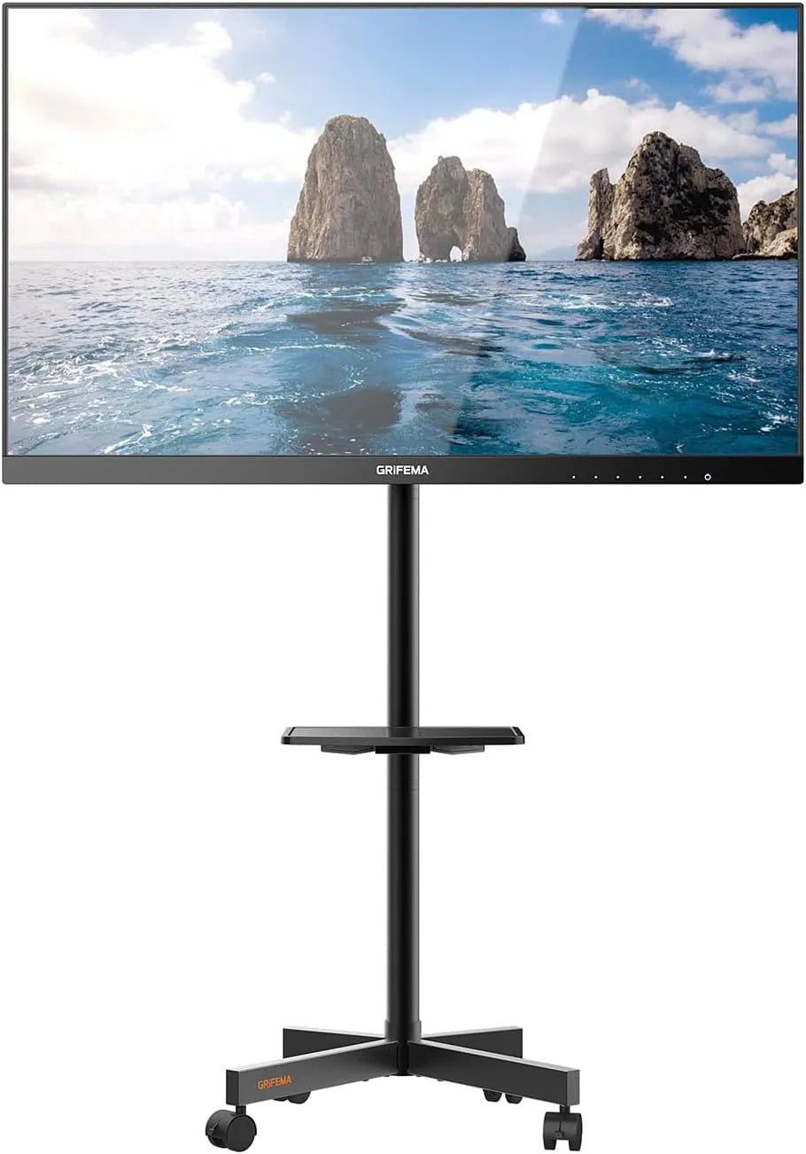 Smart TV, 65 pollici, televisore, ruote di trasporto, GRIFEMA Supporto TV su ruote per TV fino a 65 pollici