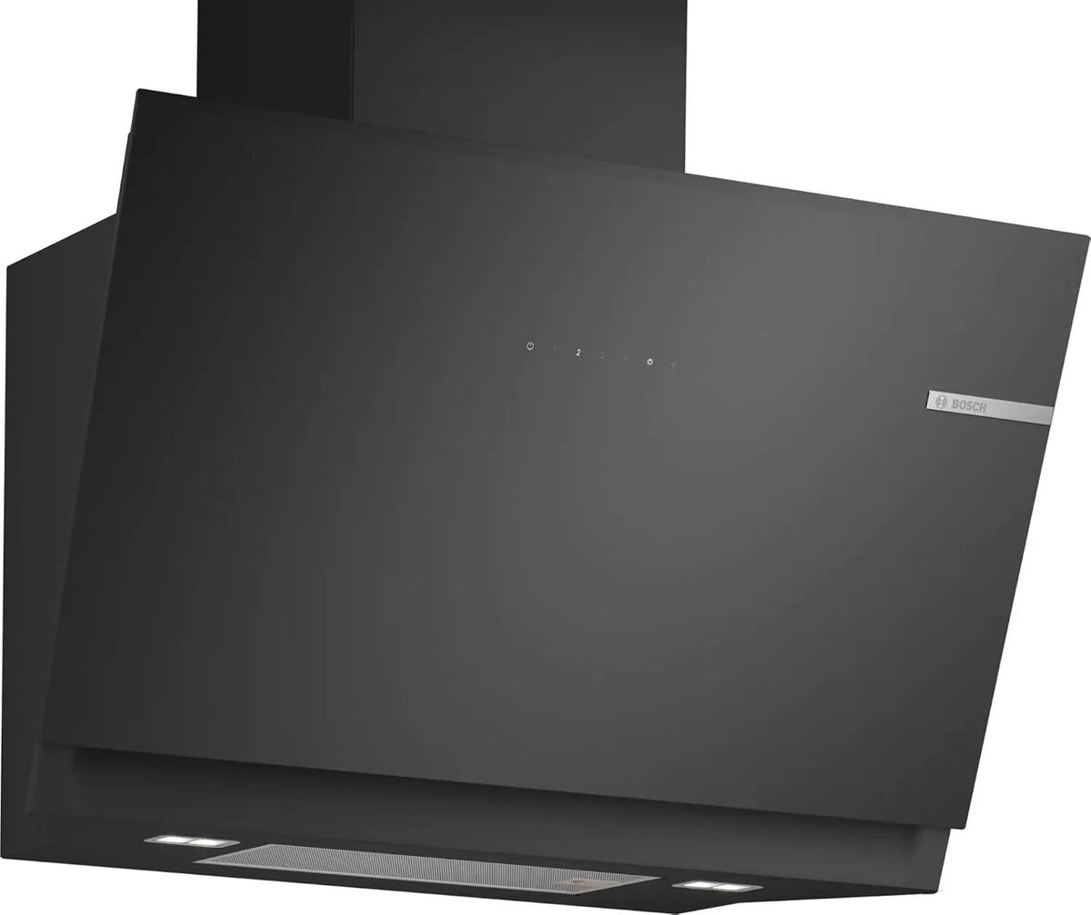 Bosch serie 6 DWK81AN60 Cappa aspirante, 80 cm, cappa da cucina, montaggio a parete, nero, 4 velocità di aspirazione di cui 1 intensiva