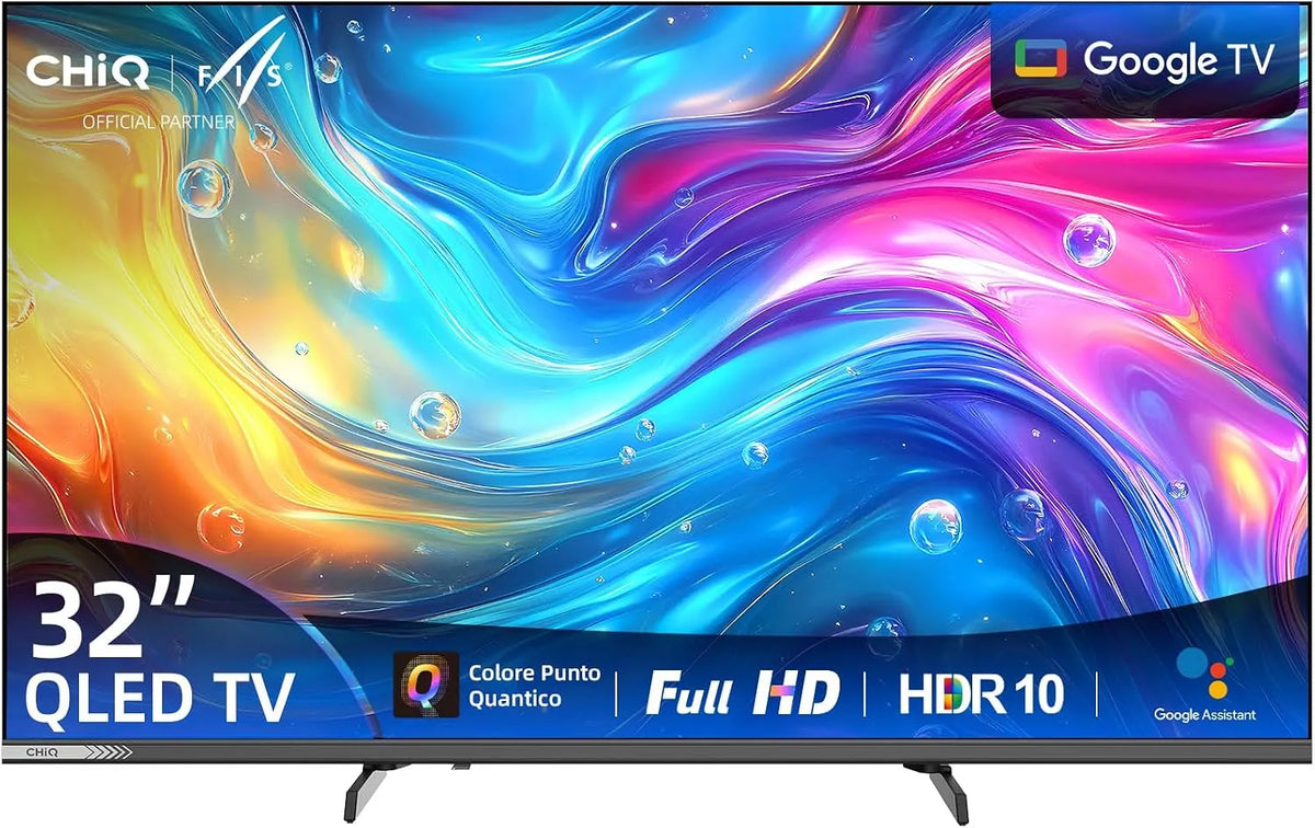 Google L32QST Smart TV, 32 pollici, televisore, QLED, Full HD