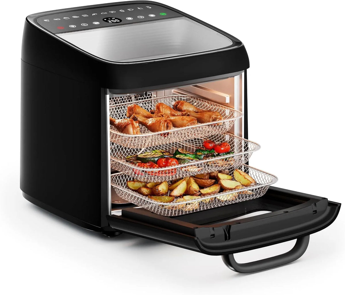 Princess Forno elettrico, 12, 6 L, 1800 W, 001, 182288, Capacità 12, Princess Airfryer Oven Vision, Forno Ad Aria Multifunzionale Con Finestra