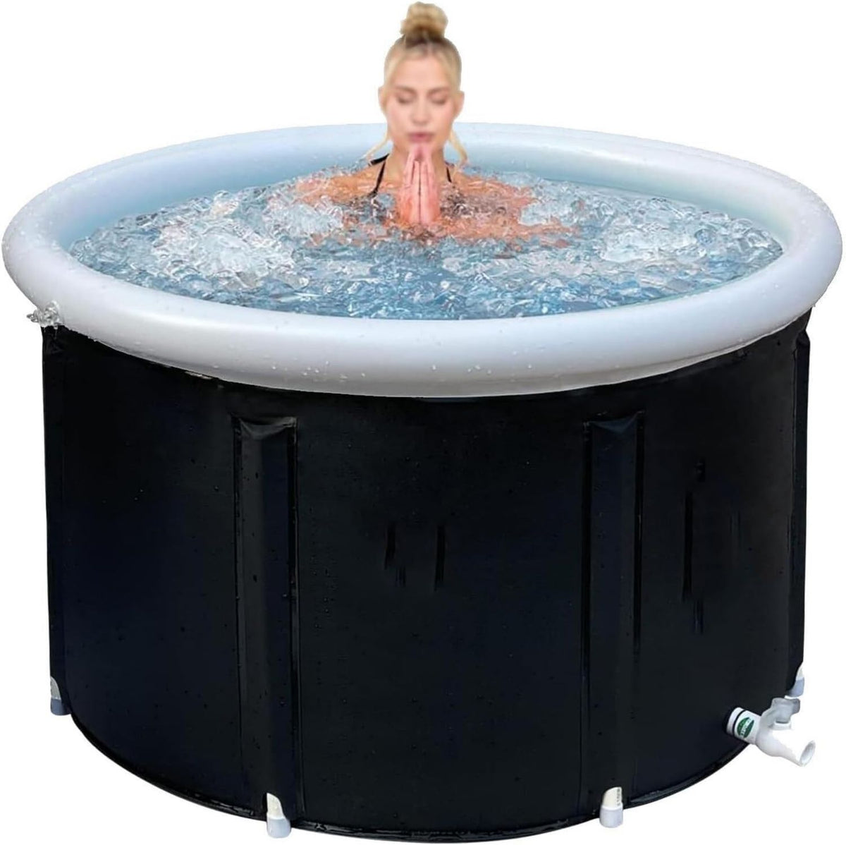 Vasca per bagno di ghiaccio: struttura gonfiabile, pieghevole, design portatile