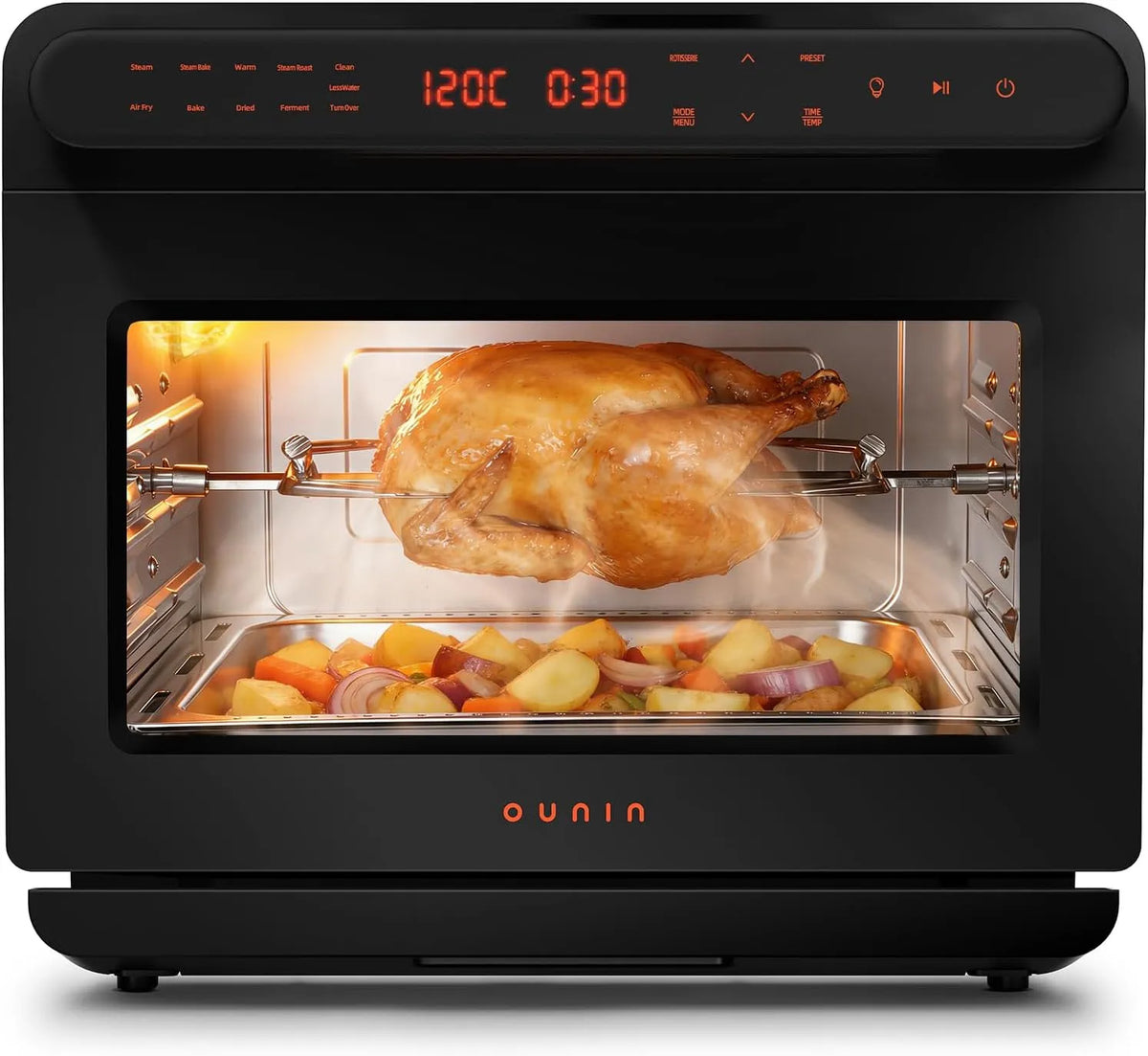 Forno elettrico per pizza, 24 L, 1600 W, compatto, vapore, OUNIN 24L Fornetto Elettrico, 1600W