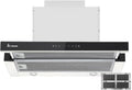 Cappa aspirante TEL500, 60 cm, cappa da cucina, da incasso, nero, nero argento