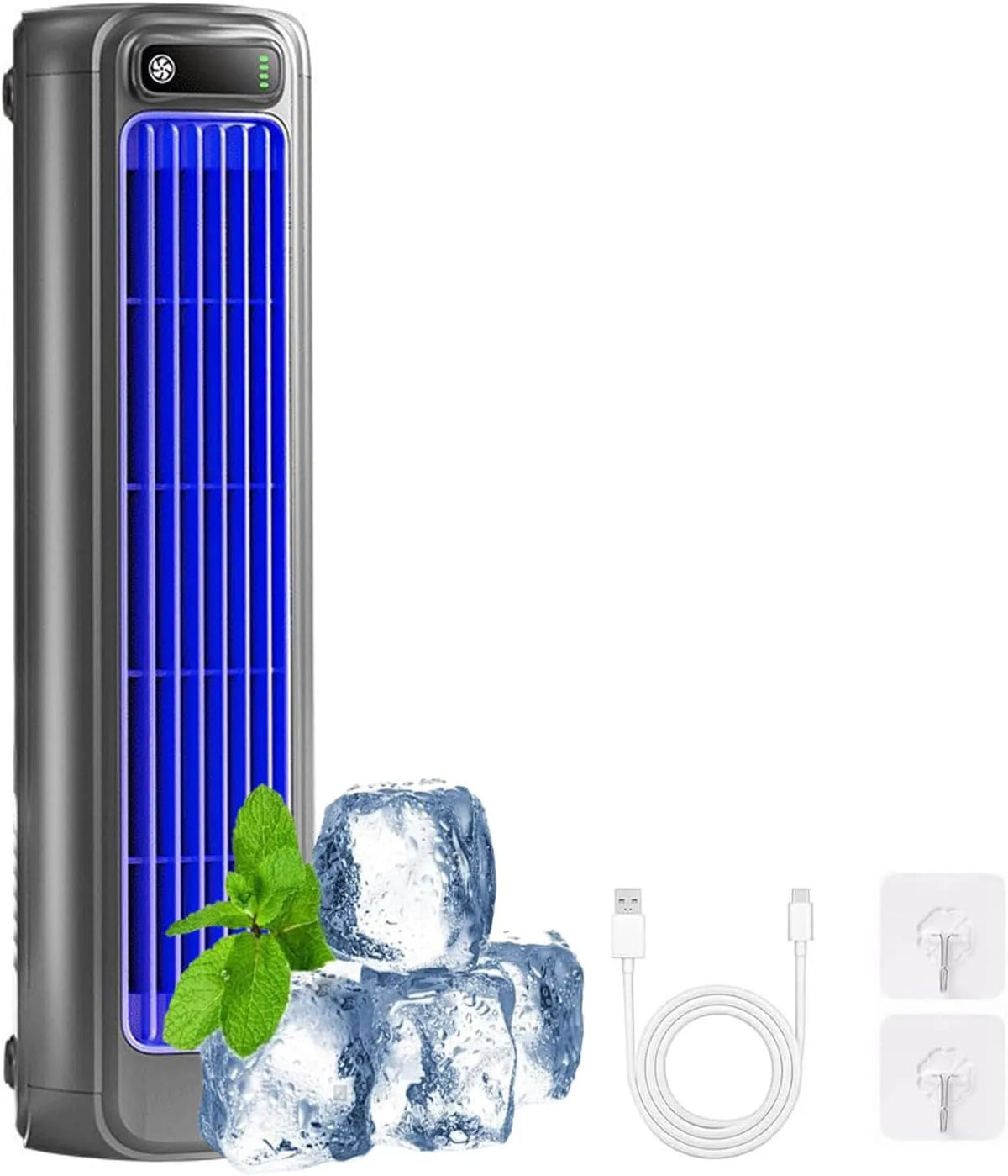 Condizionatore, portatile, montaggio a parete, grigio, Festberg Cooling Ace, ventilatore per la torre di raffreddamento per camera da letto, cucina e