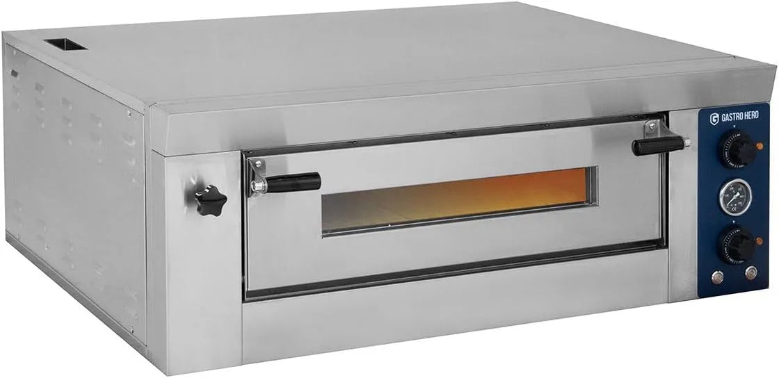 Forno elettrico per pizza, 6 x 34 cm, 400 V, professionale, pietra refrattaria, per gastronomia, 8 kW, pizzeria