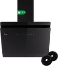 Cappa aspirante SOLO6005S, 60 cm, cappa da cucina, inclinata, montaggio a parete, nero