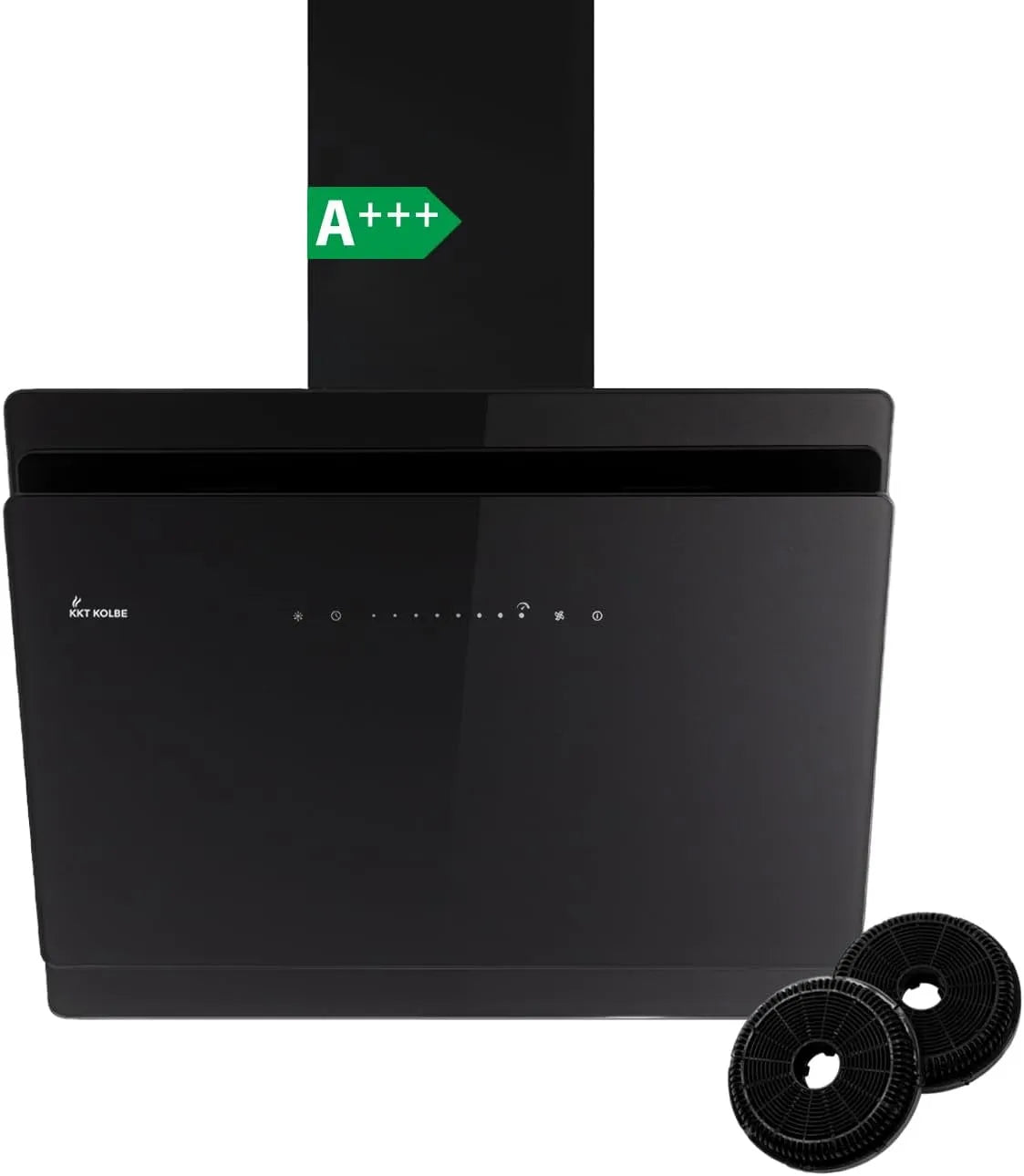 Cappa aspirante SOLO6005S, 60 cm, cappa da cucina, inclinata, montaggio a parete, nero