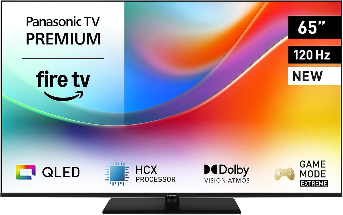 Panasonic TV-65W85BEZ Smart TV, 65 pollici, 120 Hz, televisore, 4K UHD, QLED, Bluetooth, nero, Dolby Vision e Atmos, Apple, 2025, Serie W85B, 120Hz