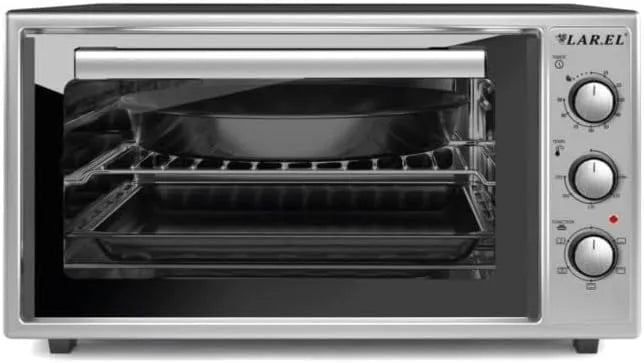Forno elettrico, timer, grill, Forno Elettrico 45 Lt LAREL 1600 Watt Ventilato Grill Luce Timer In Dotazione 2 Teglie + 1 Griglia
