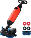 Lavasciuga, lavatrice, asciugatrice, portatile, professionale, rosso, 2 spazzole regolabili, senza fili, per pavimenti in piastrelle e sigillati. Red
