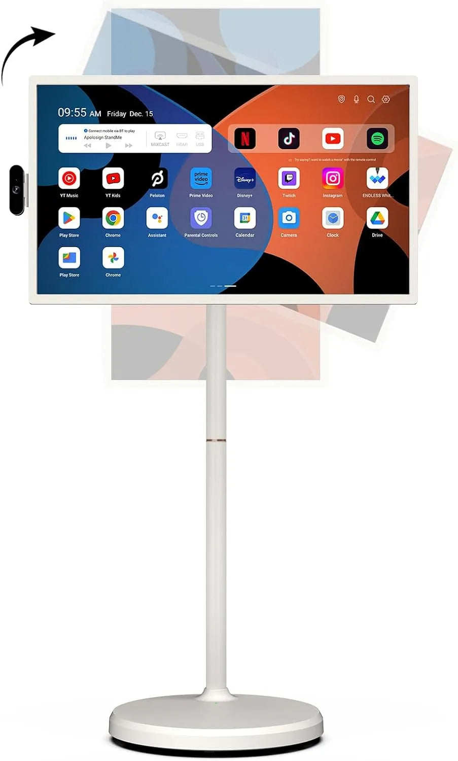 Smart TV, televisore, portatile, touch, Android OS, telecomando vocale, ApoloSign 32 pulgadas TV portatile intelligente di seconda generazione con