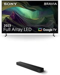 Google KD-55X85L HT-S2000 Smart TV, televisore, 4K UHD, HDR, audio Dolby, Modello 2023 + Soundbar Dolby Atmos a 3, Full Array LED, 1 canali, ECO PACK