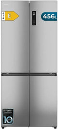 Cecotec Bolero CoolMarket 4D 189cmx83cm Frigorifero, 456 L, No Frost, Inverter, acciaio inox, Extra Capacità Max 456L, MetalFlexCooling, Compressore