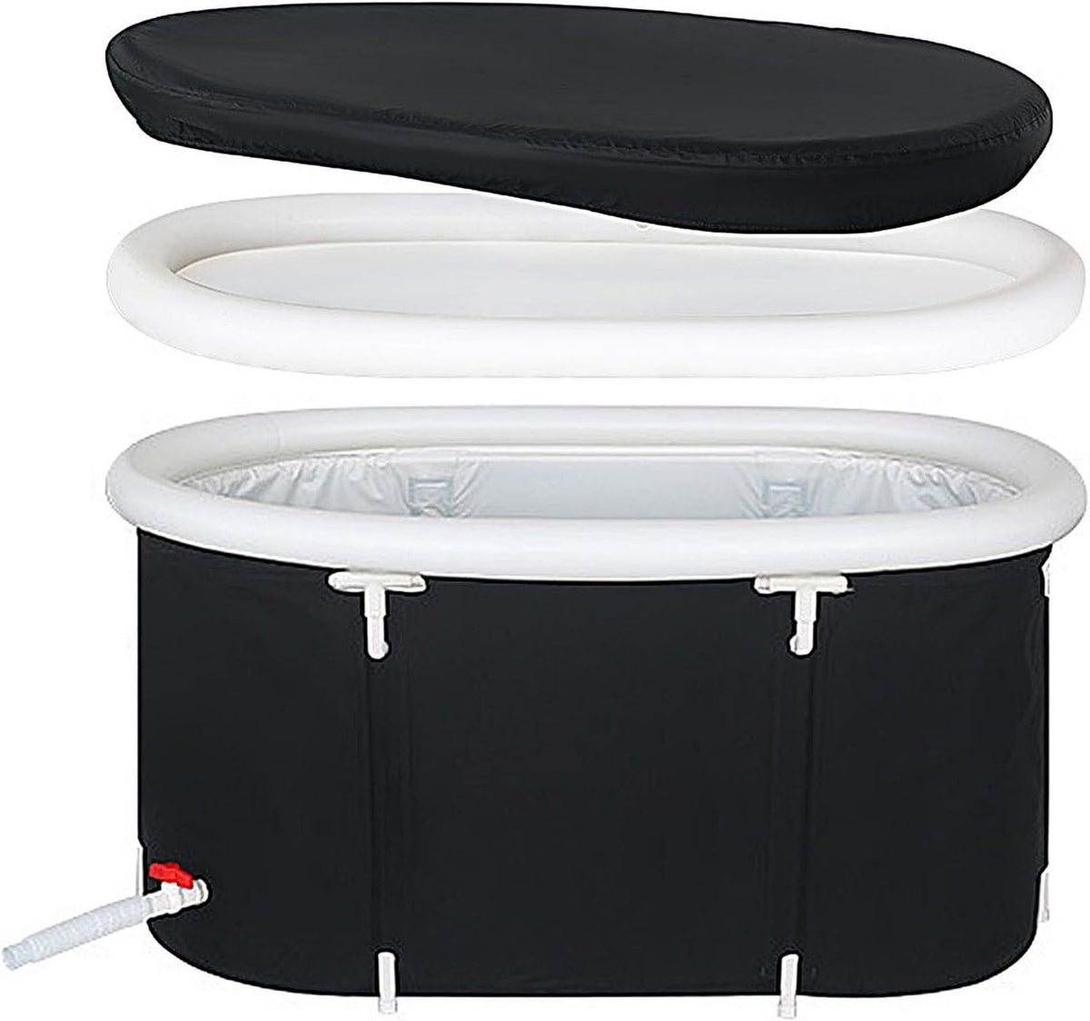 Vasca per bagno di ghiaccio: formato compatto, pieghevole, design portatile, uso professionale