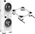 Prodotto scooter, NIUXX Base universale per lavatrici, funzione anti-vibrazione, freni regolabili, Altezza: 12 cm, 72 in, misura regolabile