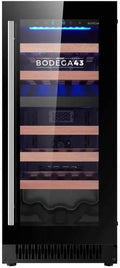 Cantinetta vino BODEGA43-28, 76 L, 38 × 60 × 87 cm, 28 bottiglie, 2 fuochi, 5 a 20 °C, 2 zone di temperatura, da incasso, 38 dB, 76 litri, 5 ripiani