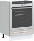 Forno a microonde, 60 x 46 x 81, 5 cm, Kalmar - Armadietto da cucina in legno Sonoma, con piedini regolabili, compatto, salvaspazio