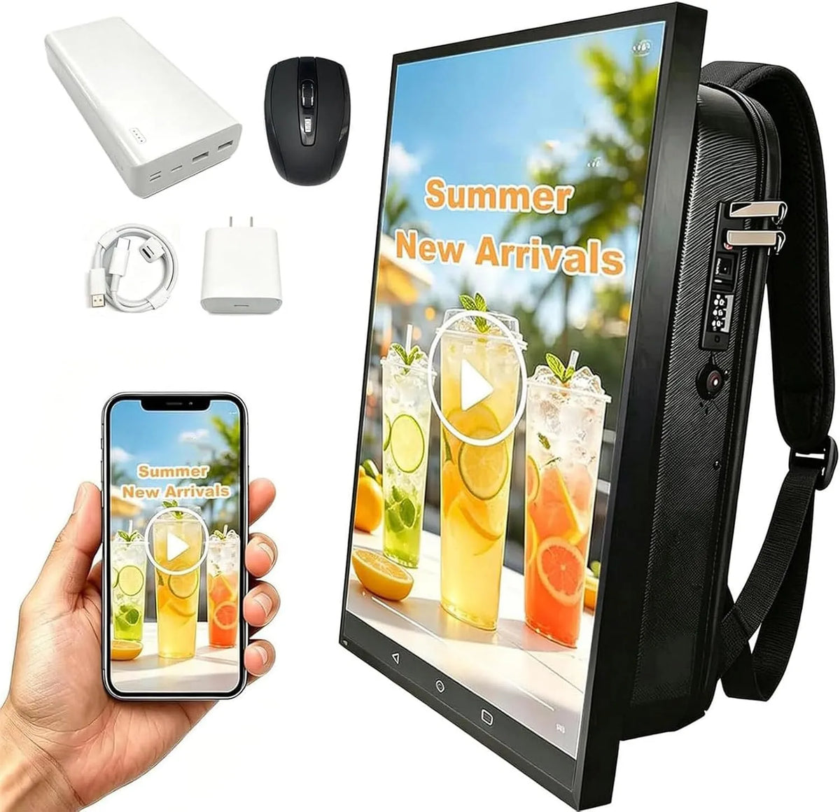 Prodotto Design Leggero 5kg, Zaino LCD per Lettore Pubblicitario Video