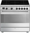 Smeg BG91IX2 Forno elettrico, 90x60 Cm, 5 fuochi, classe energetica E, acciaio inox, 5 zone, Smeg BG91IX2 Cucina A Induzione, Estetica Classica