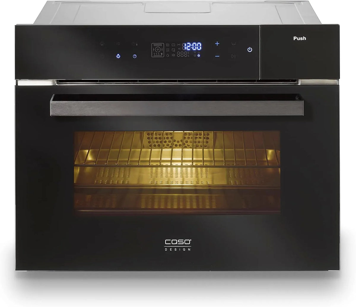Dell Forno elettrico, 45 L, da incasso, ampio serbatoio, vapore, acciaio inox, CASO SteamMaster E 56, altezza di nicchia 45, 3000 Watt, camera di