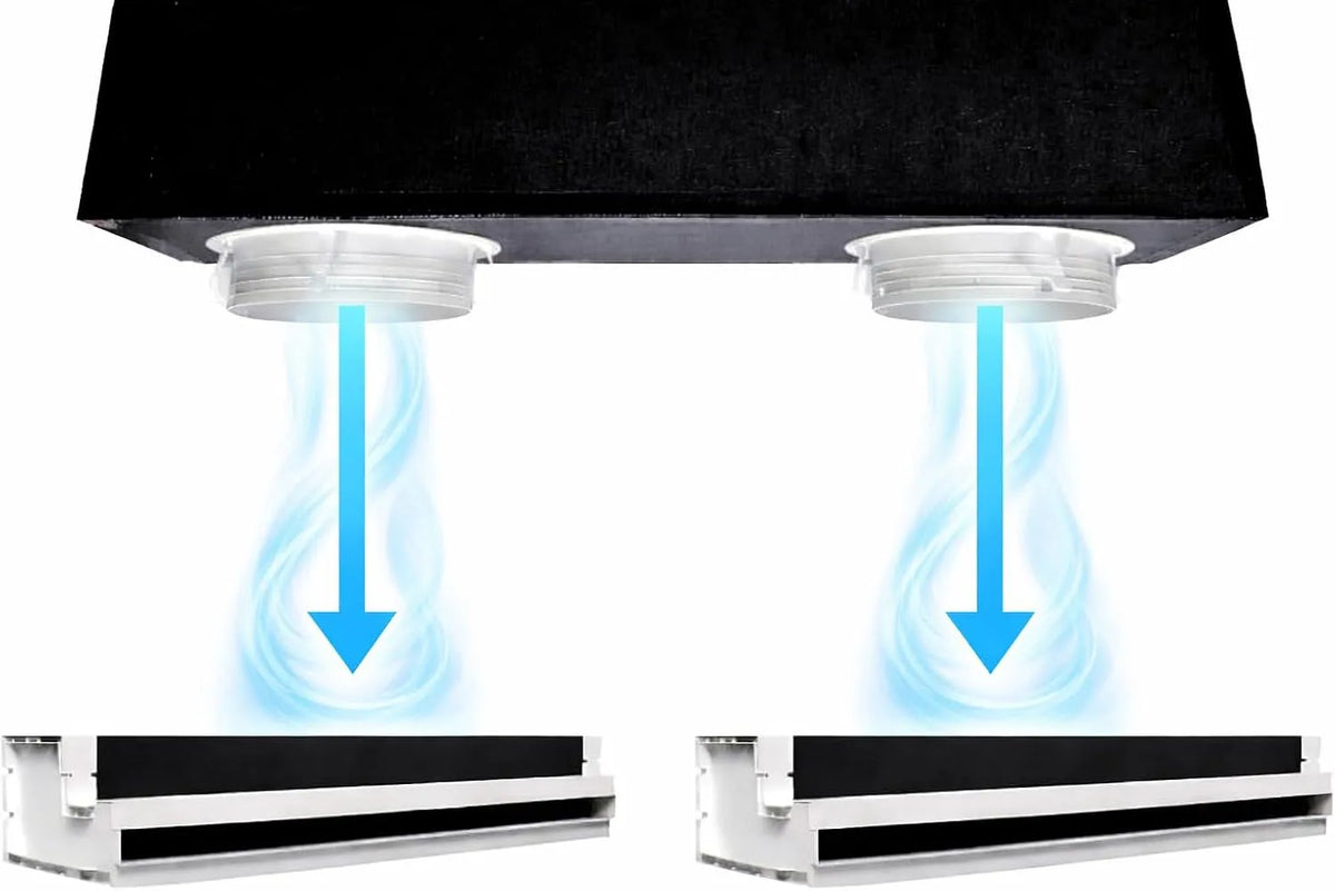 Condizionatore, 300 mm ideale anche per trattemento aria Vmc, Kit Plenum per Condizionatore Climatizzatore Canalizzato in poliuretano espanso a 2 vie