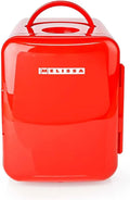 Frigorifero portatile 4L, 6 V, 12, 4 L, 220 V, mini frigo portatile, rosso, 6 lattine, funzione di riscaldamento e raffreddamento, design compatto con