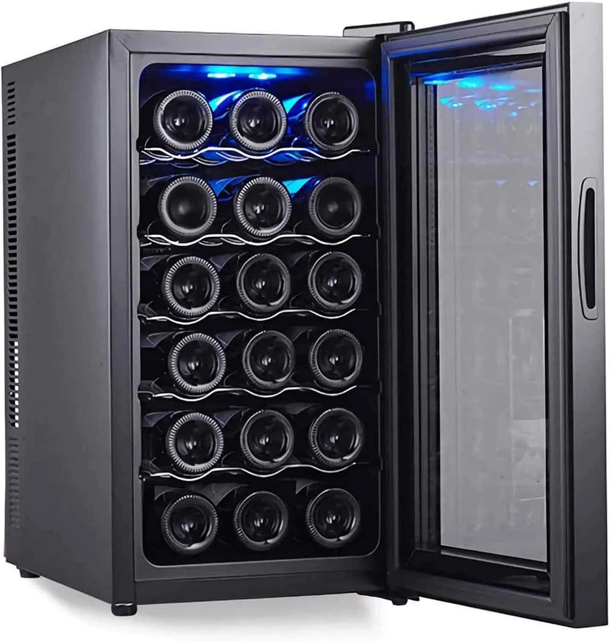 Congelatore, vetro, freezer verticale, nero, Frigorifero a compressore, piccolo frigorifero per vino