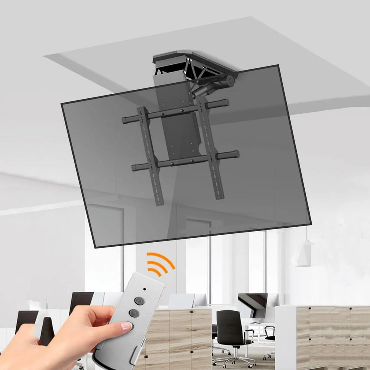 Smart TV, 90 pollici, televisore, montaggio a parete, Supporto A Parete Motorizzato per TV Da 50 A 90 Pollici - Sistema Di Sollevamento Rimobile con
