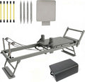 Reformer Pilates – pieghevole, uso domestico, uso professionale, 120 Kg, grigio