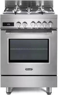 De'Longhi Forno elettrico per pizza, 60 Cm, classe energetica E, PRO 66 MXL PZ Cucina A Gas, Easy Steam, 1 Doppia Corona, Master Pizza, 4 Bruciatori